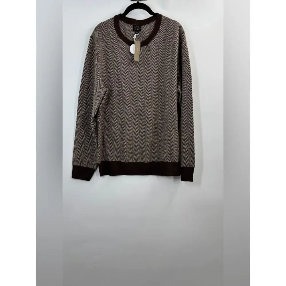 J.Crew Cashmere crewneck sweater in jacquard herringbone